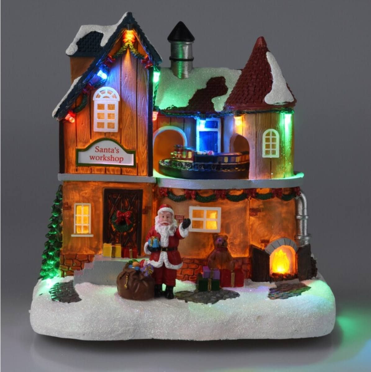 Kersthuis Santa Village - Verlichting En Beweging