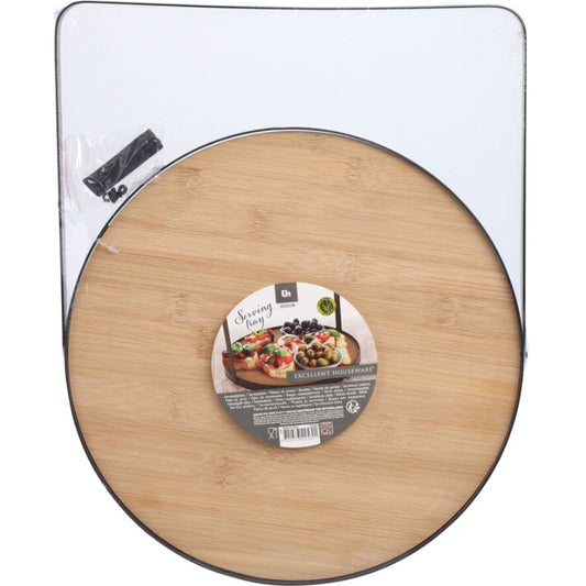 Serveerplateau - Bamboe - Ø35Cm - Hoogte 25Cm