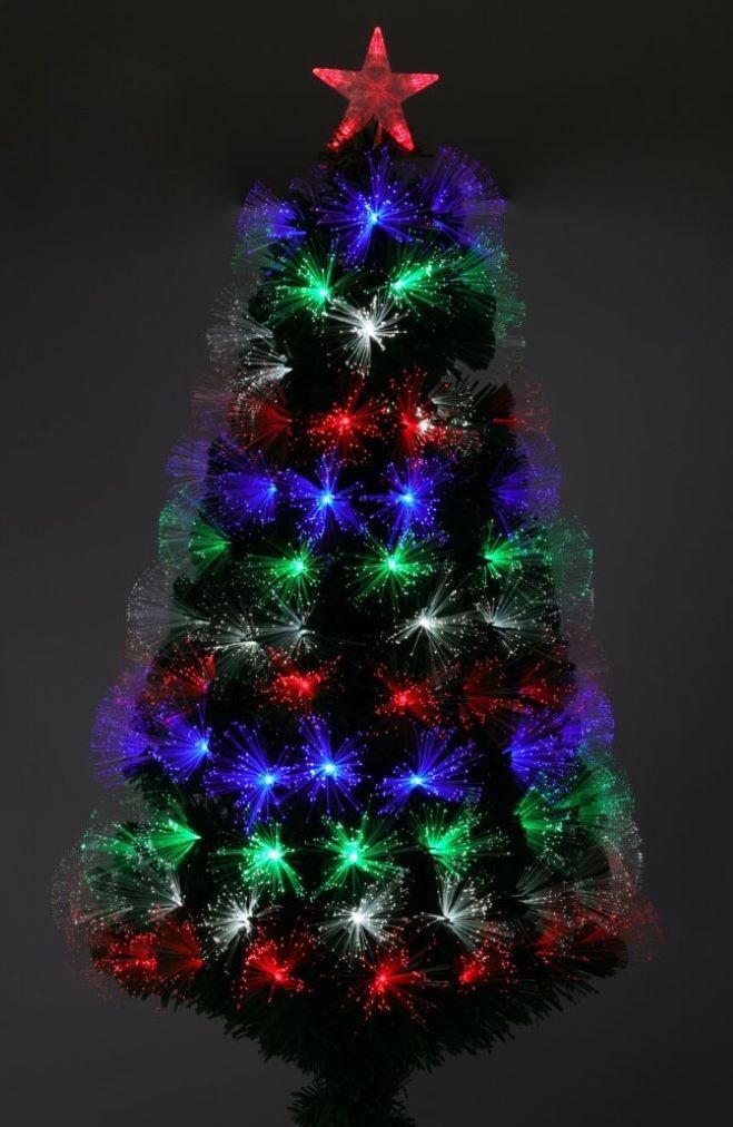 Kerstboom Met Verlichting - Fiber Optic - 90 Cm - Multicolor