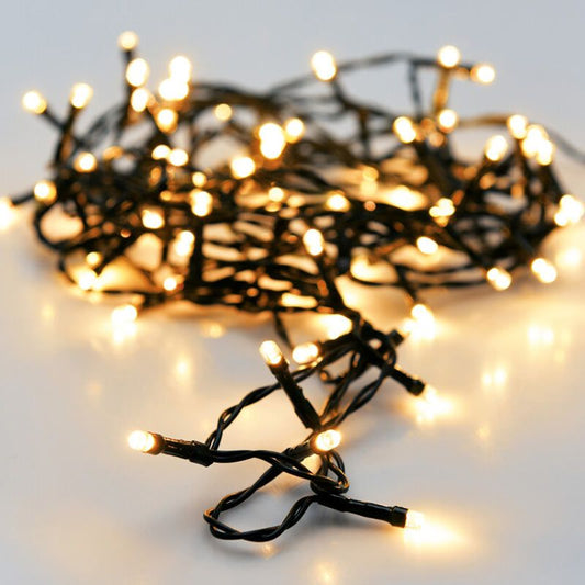 Led-Verlichting 96 Led's - Warm Wit - Op Batterij - Met Timer En Geheugen