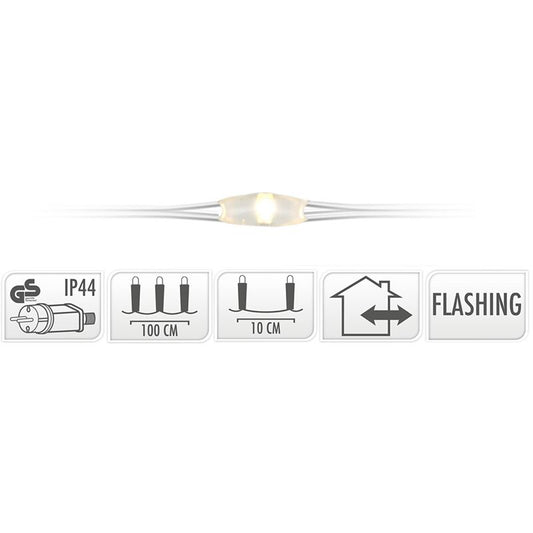 Cascadeverlichting Met Vuurvliegjeseffect - 100 Led - Warm Wit