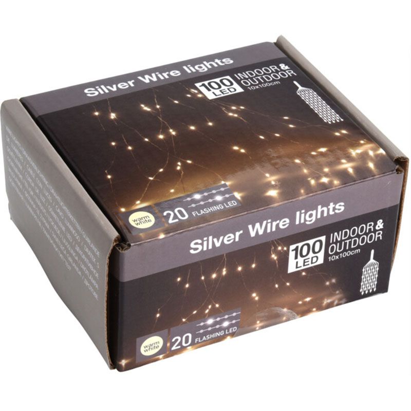 Cascadeverlichting Met Vuurvliegjeseffect - 100 Led - Warm Wit