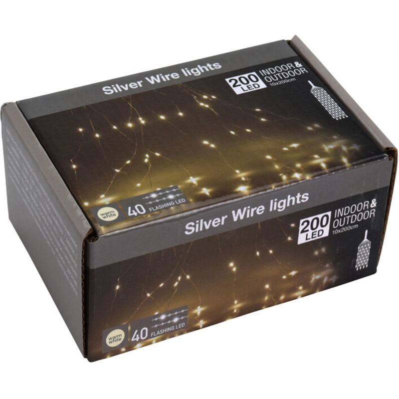 Cascadeverlichting Met Vuurvliegjeseffect - 200 Led - Warm Wit