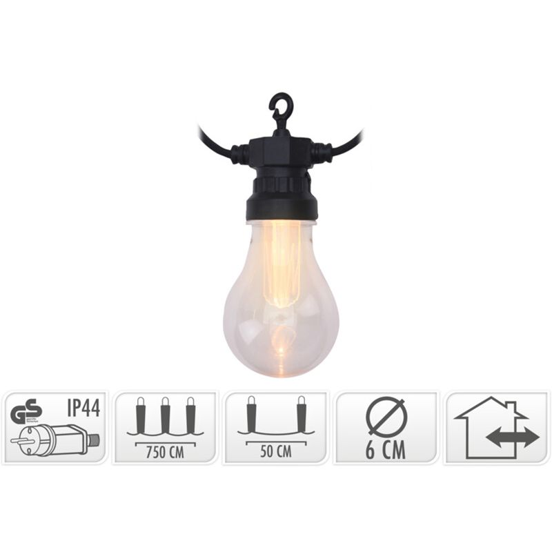 Lichtsnoer Met 10 Led Reflector Lampen - Voor Buiten