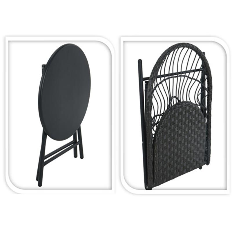 Ambiance Bistroset - 3-Delig - Tuinset Met Bijzettafel - Metaal - Vouwbaar