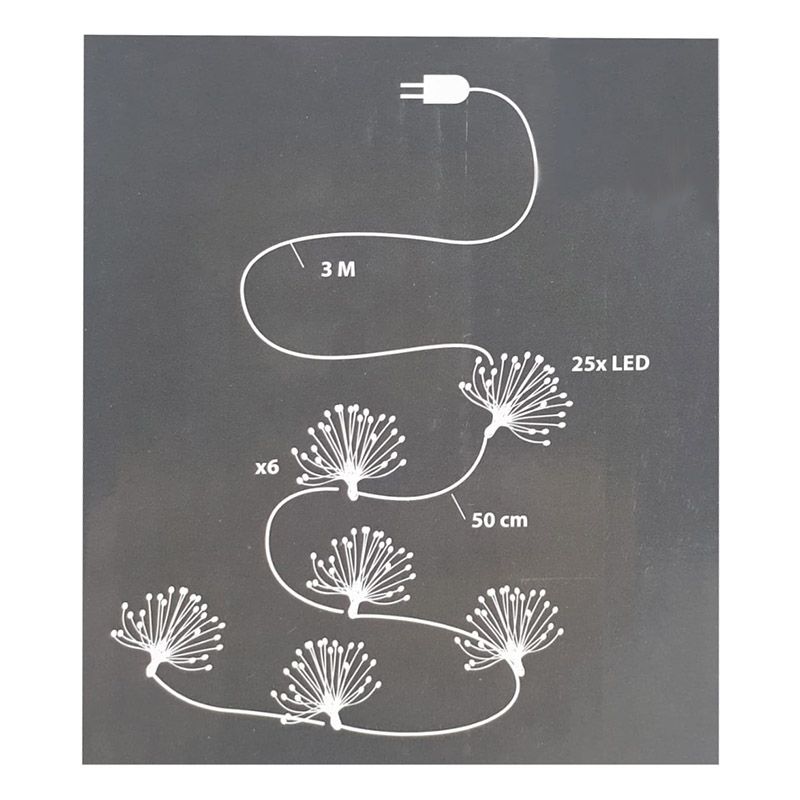Led Lichtsnoer Fireworks - 6 Lichtclusters