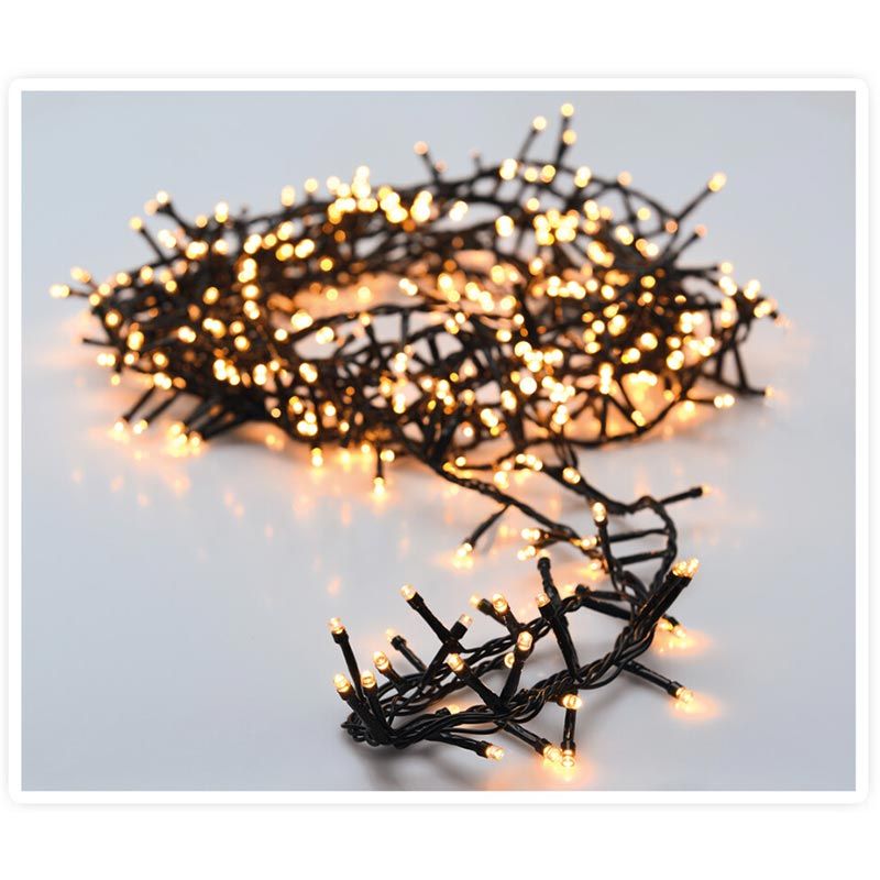 Micro Cluster 200 Led - 4M - Warm Wit - Batterij - Lichtfuncties - Geheugen - Timer