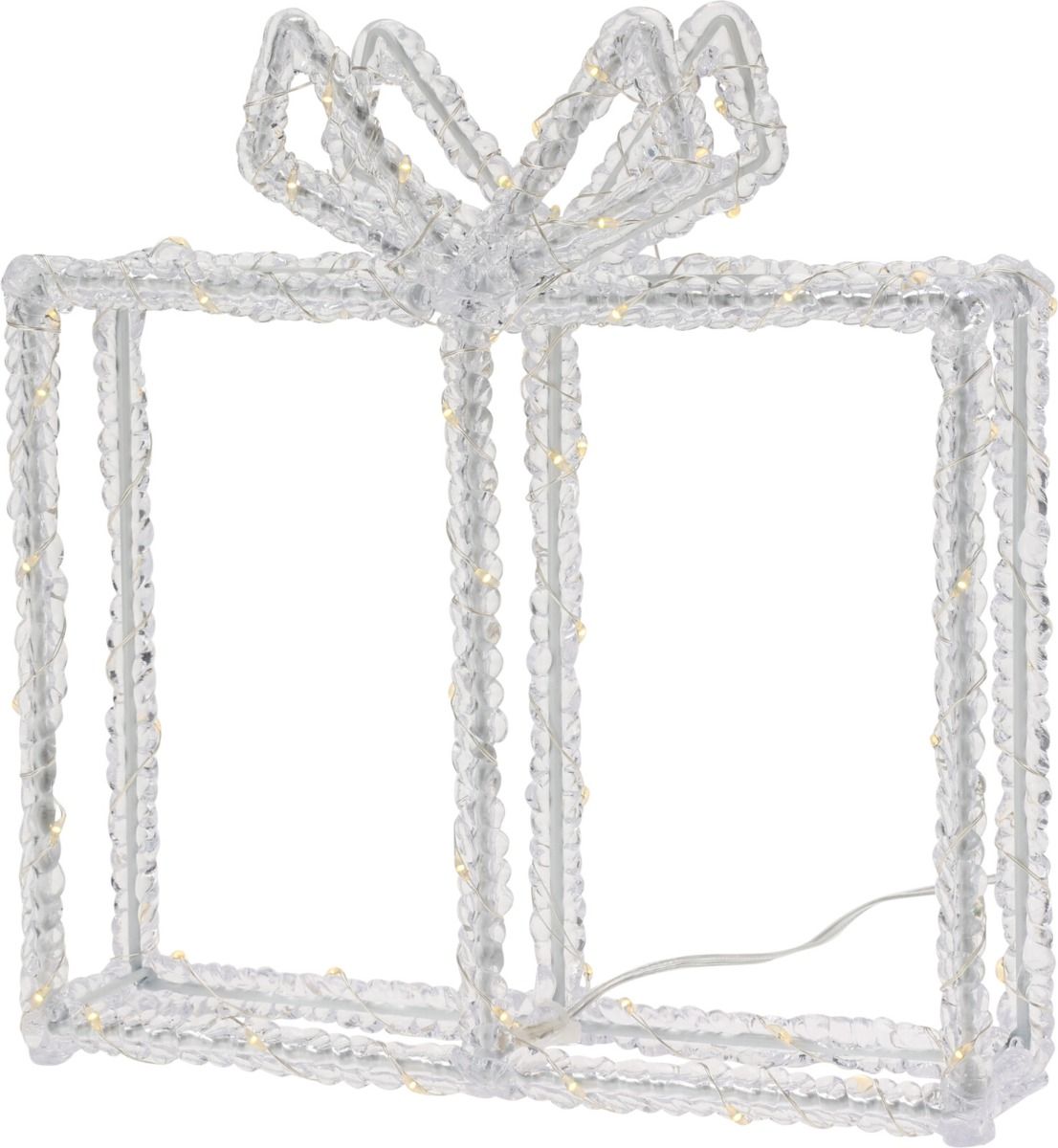 Kerstverlichting Kado - 80 Led - 23 Cm Hoog - Timer - Op Batterijen - Buiten En Binnen