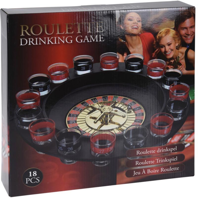 Roulette Drankspel - 16 Shotglaajes