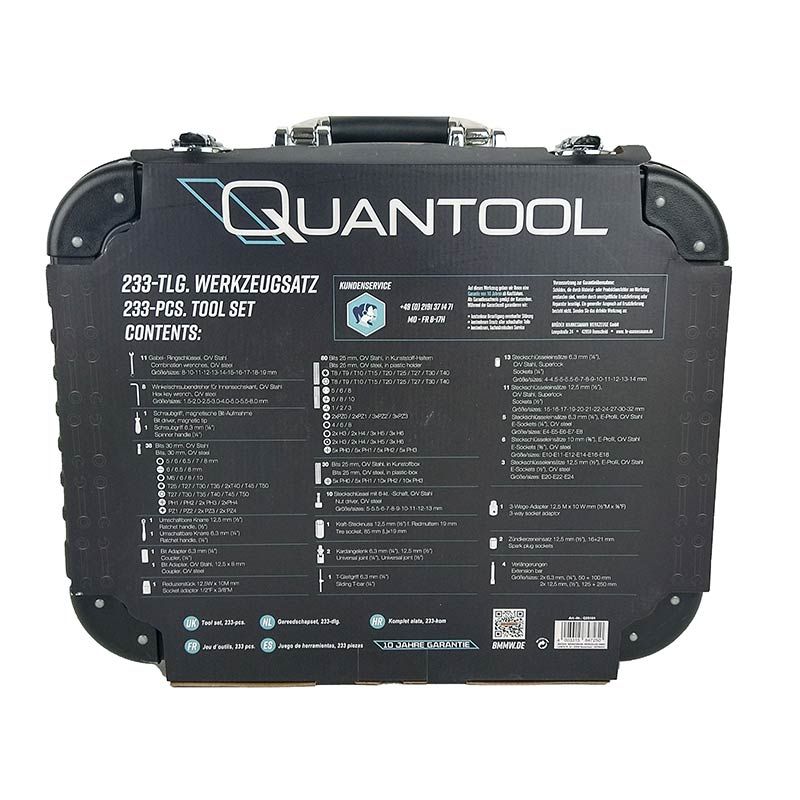 Brudermannesmann Quantool Gereedschapsset 233 Delig - Crv Staal