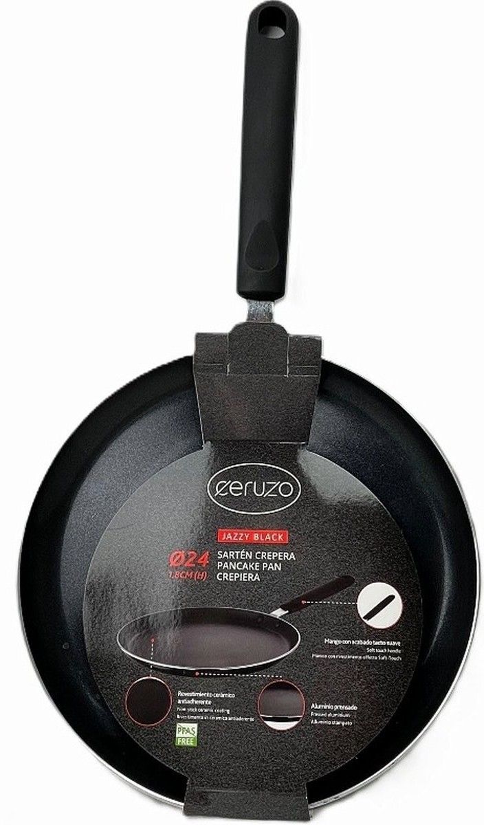 Ceruzo Pannenkoekenpan Pfas Vrij - 24 Cm - Jazzy Black