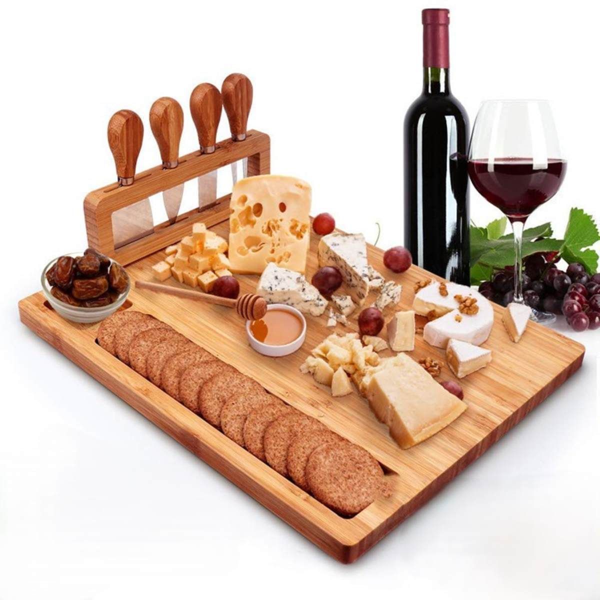 Ceruzo Borrelplank - Kaasplank Met Kaasmesjes - Extra Groot