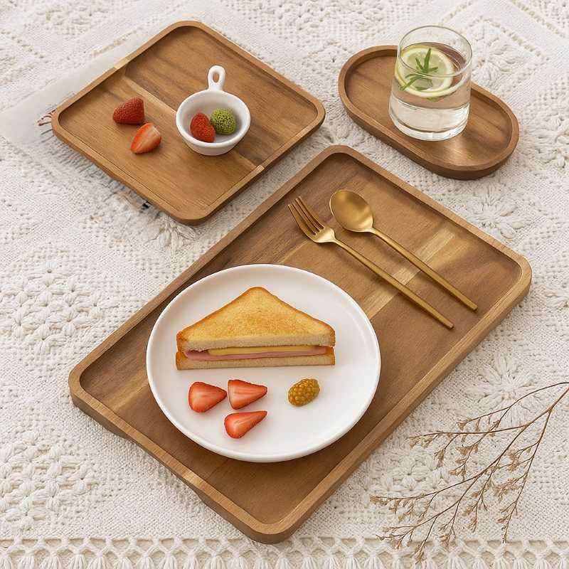 Ceruzo Dienbladen - Acaciahout - Set Van 3