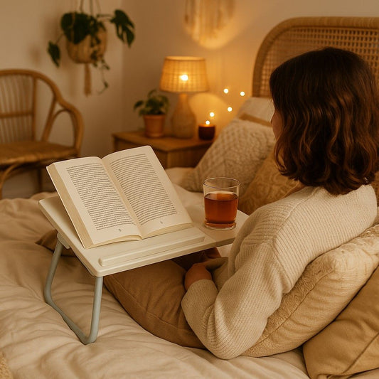 Ceruzo Bedtafel Verstelbaar - Wit - Laptoptafel - Ontbijttafel