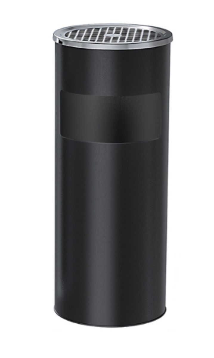 Ceruzo Afvalbak Met Asbak - Staand - Zwart