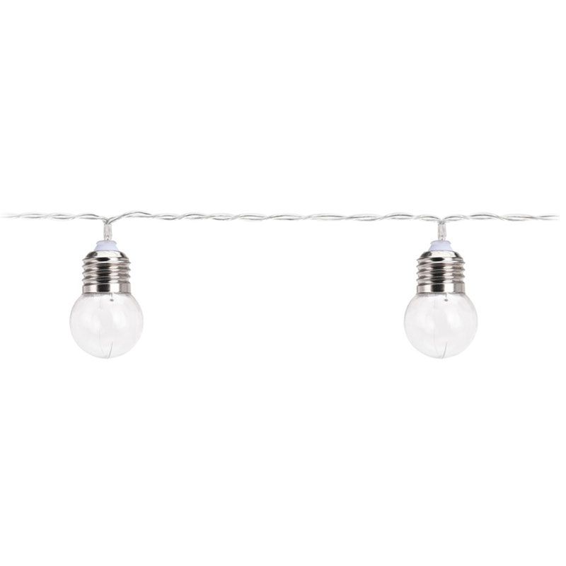 Feestverlichting - 30 Led Bolletjes - 4.50 Meter - Warm Wit - Op Batterijen