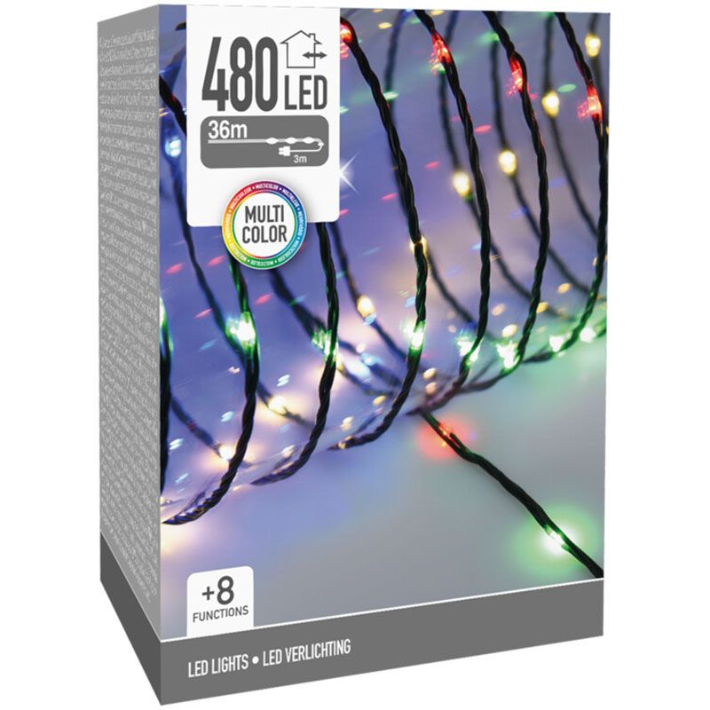 Led Verlichting 480 Led - 36 Meter - Multicolor - Voor Binnen En Buiten - 8 Lichtfuncties - Soft Wire