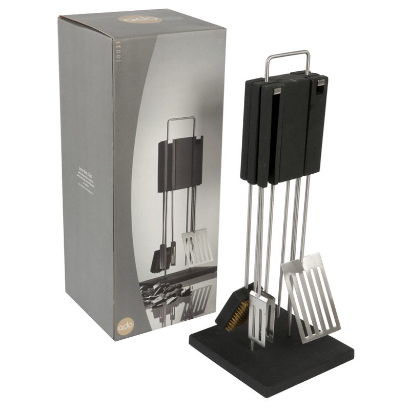 Qdo Roestvrijstalen Barbecue- /Grillset Deluxe Met Standaard