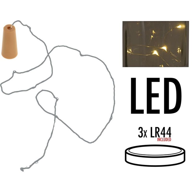 Kurk Met 8 Led Lampjes - 6 Stuks