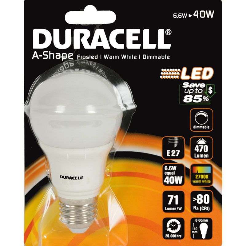 Duracell Dimbare Led-Lamp 6,6W