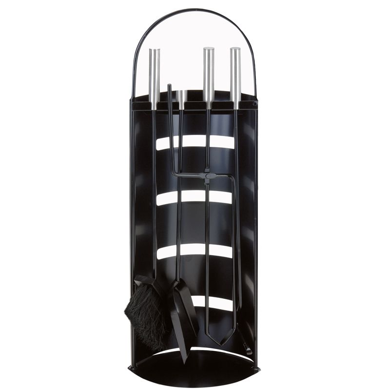 Home&Styling Openhaardset Rvs Zwart - 5 Delig