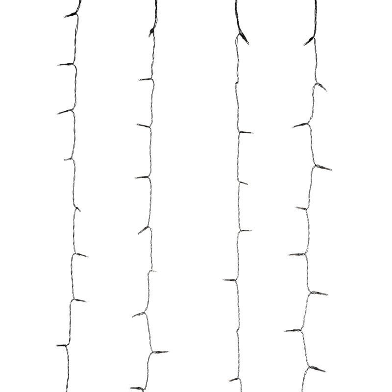 Gordijnverlichting Met Watervaleffect - 220Led - 200X100Cm - Warm Wit