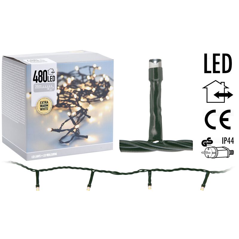 Led-Verlichting - 480 Led's - 36 Meter - Extra Warm Wit