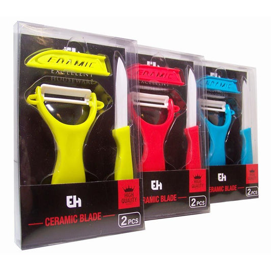 Excellent Houseware Keramische Schilmessen - Rood