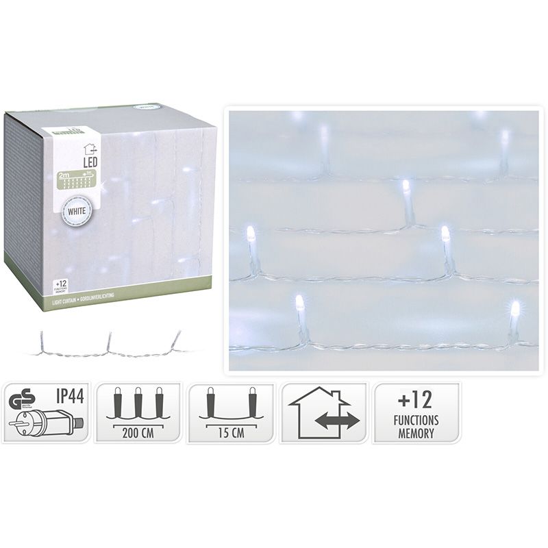 Gordijnverlichting - 240Led - 200X150Cm - Wit