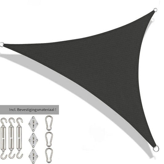 Schaduwdoek Driehoek 3.6X3.6X3.6 - Incl. Bevestigingsset