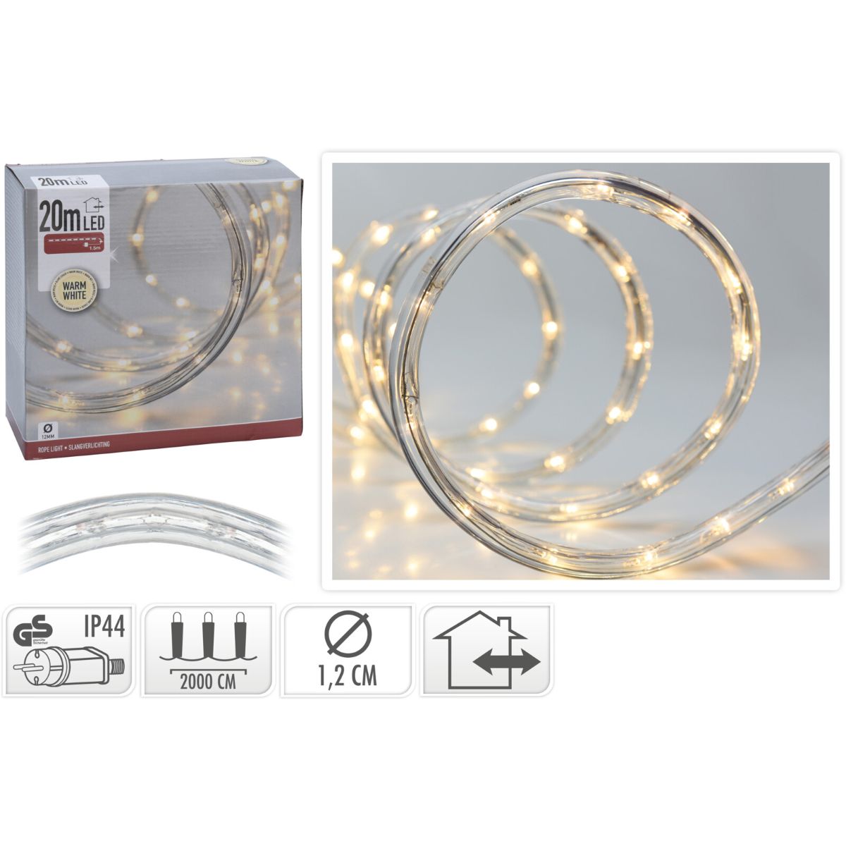 Led Lichtslang - 20 Meter - Warm Wit