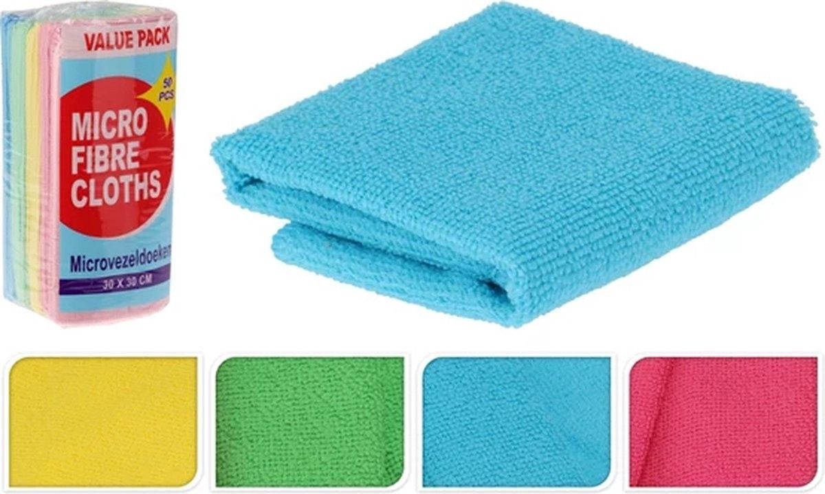 Microvezeldoeken - 50 Stuks - 30X30Cm