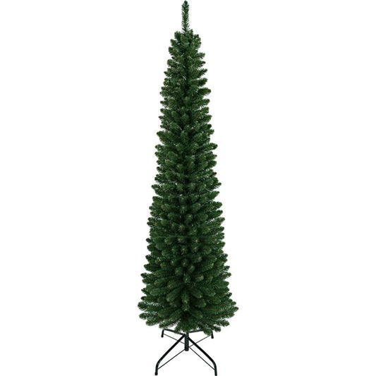Kerstboom - Smalle Kunstkerstboom - 180 Cm - Metalen Standaard