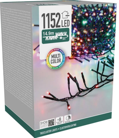 Treecluster Kerstboomverlichting - 1152Led - Multicolor