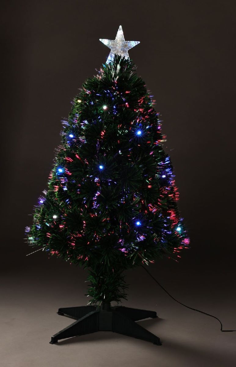 Kerstboom Met Fiberverlichting - 90 Cm - Multicolor