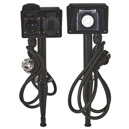 Fxcontrol Tuincontactdoos 2-Voudig Met Timer