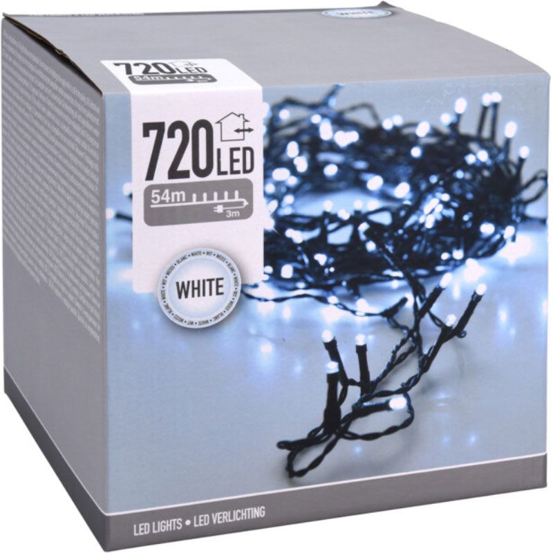 Led-Verlichting 720 Led - 54 Meter Wit