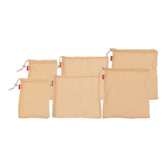 Duett Herbruikbare Fruit- En Groentezakjes - Biologisch Katoen - 6 Stuks