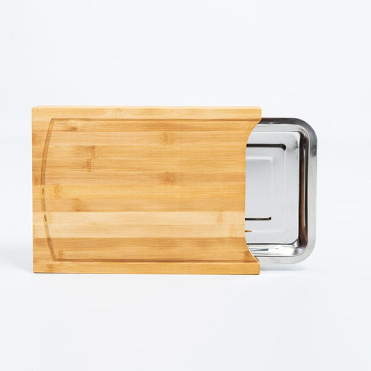 Cuisine Performance Bamboe Snijplank Met Rvs Opvangschaal