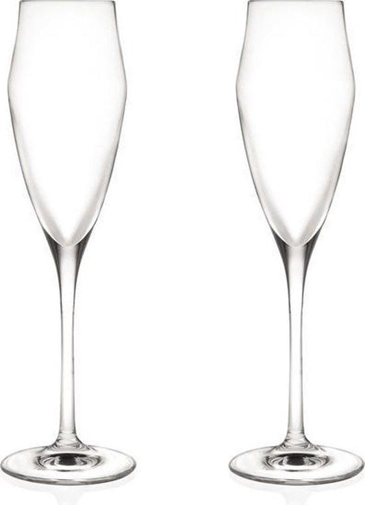 Bergner Masterpro Champagneglazen - Fluitglazen - 18.2Cl - Kristalglas - 2 Stuks