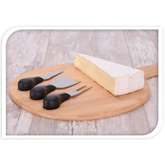 Excellent Houseware Kaasplank Met 3 Kaasmesjes