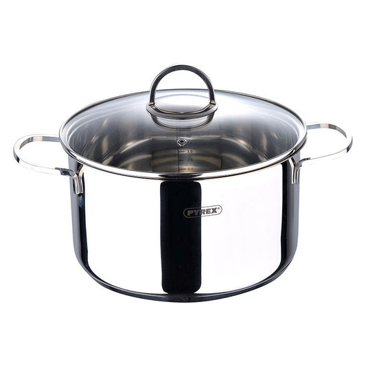 Pyrex Kookpan Met Deksel - Ø24 Cm - 5.7L - Inductie