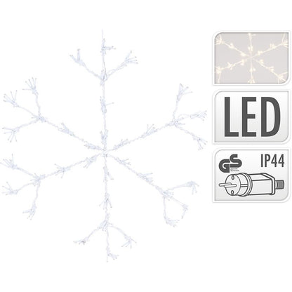 Sneeuwvlok 216Led - 60Cm - Warm Wit