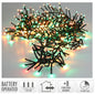 Clusterverlichting 192 Led -  1.4M - Three Tone Traditional - Batterij - Lichtfuncties - Geheugen - Timer