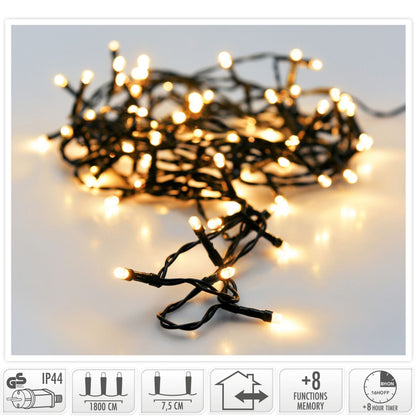 Kerstverlichting 240 Led- 18M - Extra Warm Wit - Timer - Lichtfuncties - Geheugen - Buiten