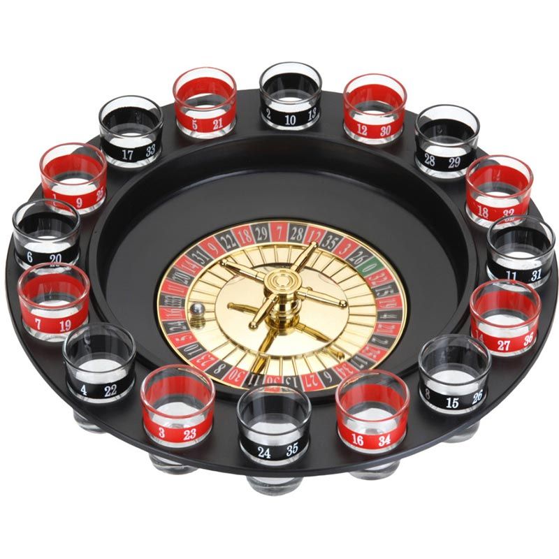 Roulette Drankspel - 16 Shotglaajes
