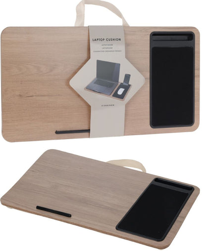 Laptoptafel Met Kussen - Schootkussen - 57.5 X 30.5 - Bruin