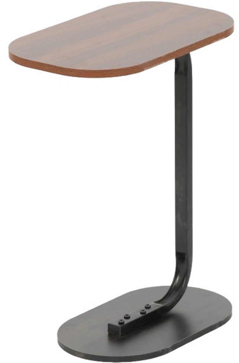 Ceruzo Bijzettafel - Bruin - Banktafel - Metaal Met Hout - 45X28X60 Cm