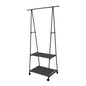 Kledingrek Met Leggers - Metaal - Verrijdbaar - Zwart - 85X42X160 Cm