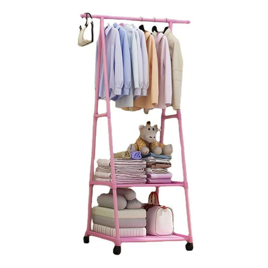 Kledingrek Met Leggers - Metaal - Verrijdbaar - Pink - 85X42X160 Cm